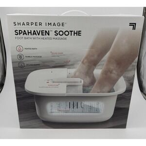Sharper Image Spahaven Soothe Foot Bath Heated Massage Bubble Spa Open Box